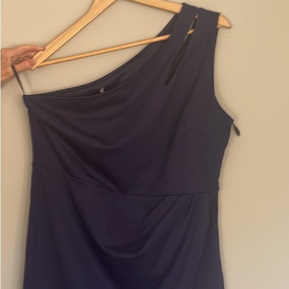 Asymmetrical One Shoulder Ruched Bodycon Midi Grace Karin Dress New with Tag - Picture 7 of 11